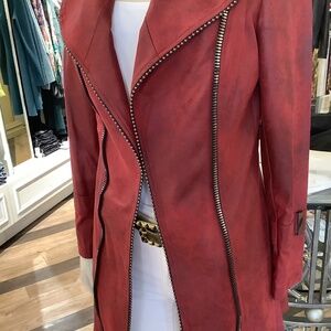 Barcelino SAN Francisco  beautifully detailed brick colored  vegan blazer